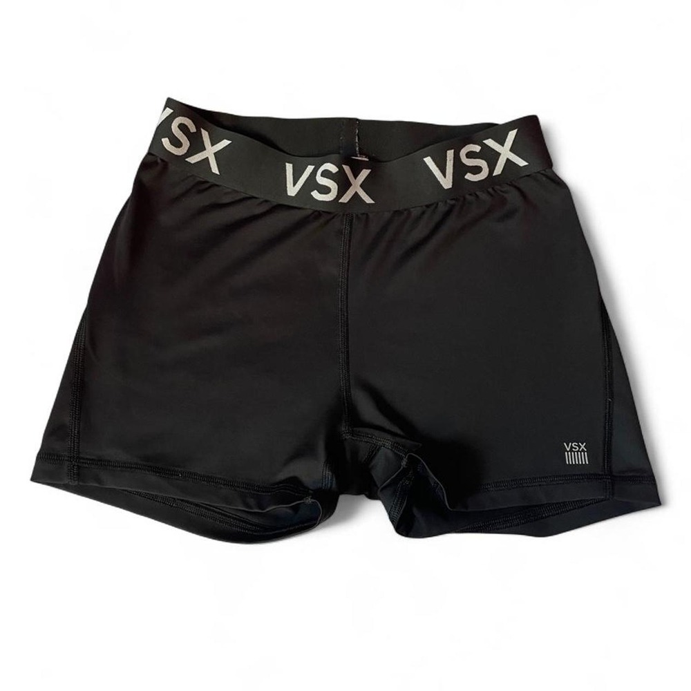 VSX black shorts with white logo